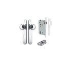 Door Knob Paddington Oval Euro Polished Nickel CTC85mm H240xW40xP68mm Entrance Kit, Mortice Lock Euro Polished Nickel CTC85mm Backset 60mm, Euro Cylinder Dual Function 5 Pin Polished Nickel L65mm KA1 in Polished Nickel