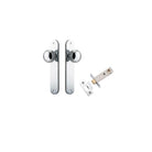 Door Knob Paddington Oval Latch Polished Nickel H240xW40xP68mm Passage Kit, Tube Latch Split Cam 'T' Striker Polished Nickel Backset 60mm in Polished Nickel