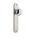 Door Knob Cambridge Oval Latch Polished Nickel H230xW40xP67mm in Polished Nickel