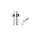 Door Knob Cambridge Oval Latch Polished Nickel H240xW40xP67mm Passage Kit, Tube Latch Split Cam 'T' Striker Polished Nickel Backset 60mm in Polished Nickel