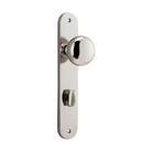 Door Knob Cambridge Oval Privacy Polished Nickel CTC85mm H230xW40xP67mm in Polished Nickel