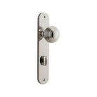 Door Knob Guildford Oval Privacy Polished Nickel CTC85mm H230xW40xP60mm in Polished Nickel