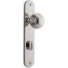 Door Knob Guildford Oval Privacy Polished Nickel CTC85mm H230xW40xP60mm in Polished Nickel