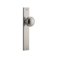 Door Knob Paddington Rectangular Latch Satin Nickel H240xW38xP68mm in Satin Nickel