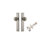 Door Knob Guildford Rectangular Latch Satin Nickel H240xW38xP60mm Passage Kit Tube Latch Split Cam 'T' Striker Satin Nickel Backset 60mm in Satin Nickel