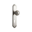 Door Knob Guildford Shouldered Euro Satin Nickel CTC85mm H237xW50xP60mm in Satin Nickel