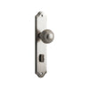 Door Knob Guildford Shouldered Privacy Satin Nickel CTC85mm H237xW50xP60mm in Satin Nickel