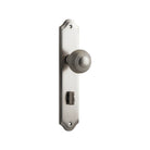 Door Knob Guildford Shouldered Privacy Satin Nickel CTC85mm H237xW50xP60mm in Satin Nickel