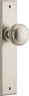 Door Knob Paddington Chamfered Latch Satin Nickel H240xW50xP63mm in Satin Nickel