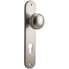 Door Knob Paddington Oval Euro Satin Nickel CTC85mm H237xW50xP68mm in Satin Nickel