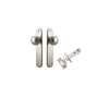 Door Knob Paddington Oval Latch Satin Nickel H240xW40xP68mm Passage Kit, Tube Latch Split Cam 'T' Striker Satin Nickel Backset 60mm in Satin Nickel