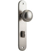 Door Knob Paddington Oval Privacy Satin Nickel CTC85mm H237xW50xP68mm in Satin Nickel