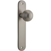 Door Knob Guildford Oval Latch Satin Nickel H230xW40xP60mm in Satin Nickel