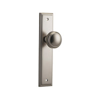 Door Knob Paddington Stepped Latch Satin Nickel H237xW50xP68mm in Satin Nickel