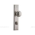 Door Knob Cambridge Stepped Privacy Satin Nickel CTC85mm H237xW50xP67mm in Satin Nickel