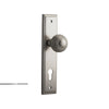 Door Knob Guildford Stepped Euro Satin Nickel CTC85mm H237xW50xP60mm in Satin Nickel