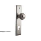 Door Knob Guildford Stepped Euro Satin Nickel CTC85mm H237xW50xP60mm in Satin Nickel