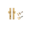 Door Knob Cambridge Rectangular Privacy Satin Brass CTC85mm H240xW38xP67mm Inbuilt Privacy Kit Tube Latch Split Cam 'T' Striker Brushed Brass Backset 60mm, Privacy Bolt Round Bolt Brushed Brass Backset 60mm in Brushed Brass