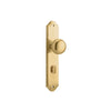 Door Knob Cambridge Shouldered Privacy Brushed Brass H250xW48xP63mm in Brushed Brass