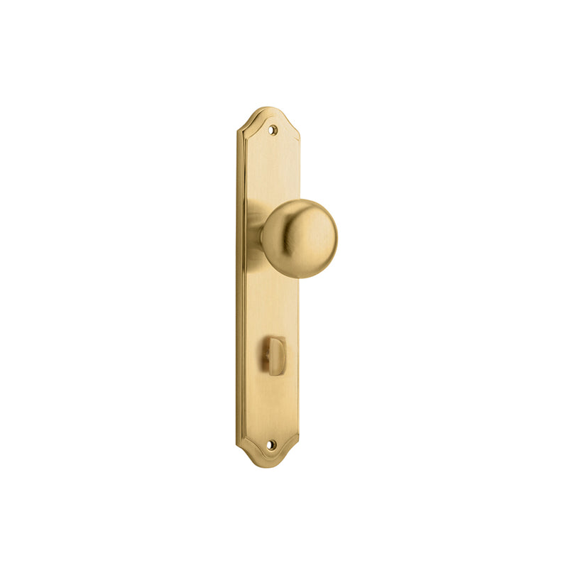 Door Knob Cambridge Shouldered Privacy Brushed Brass H250xW48xP63mm in Brushed Brass