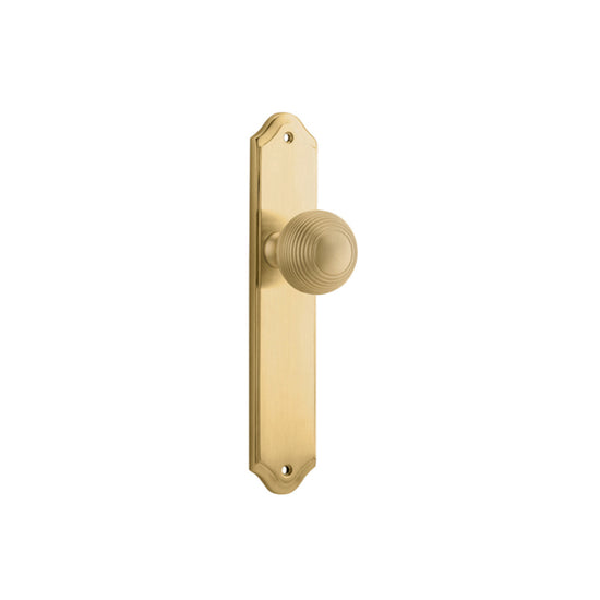 Door Knob Guildford Shouldered Latch Brushed Brass H250xW48xP74mm in Brushed Brass