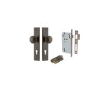 Door Knob Paddington Chamfered Euro Pair Brushed Brass CTC85mm D55xP63mm BPH240xW50mm, Mortice Lock Euro Brushed Brass CTC85mm Backset 60mm, Euro Cylinder Dual Function 5 Pin Brushed Brass 65mm KA4 in Signature Brass