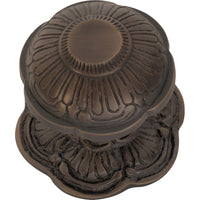 Centre Door Knob Ornate Antique Brass P73mm Backplate 80mm in Antique Brass
