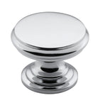 Cupboard Knob Flat Chrome Plated D32xP23mm in Chrome Plated