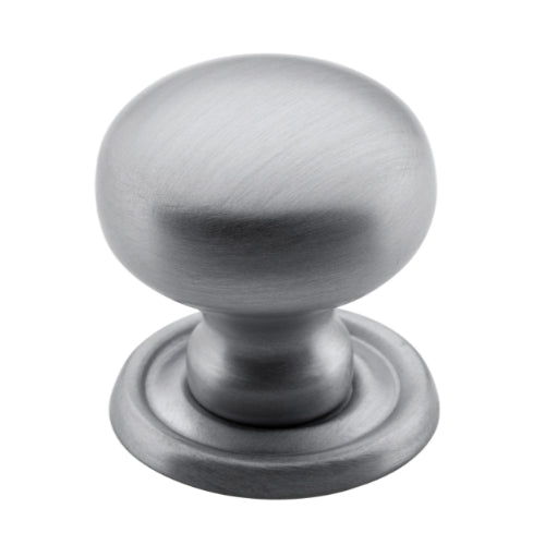 Cupboard Knob Classic Satin Chrome D25xP28mm in Satin Chrome