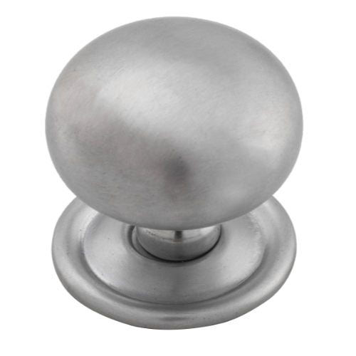 Cupboard Knob Classic Satin Chrome D38xP36mm in Satin Chrome
