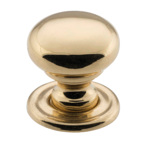 Cupboard Knob Classic Polished Brass D19xP20mm in Polished Brass