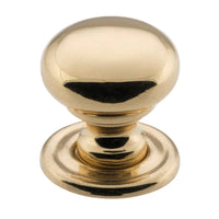 Cupboard Knob Classic Polished Brass D19xP20mm in Polished Brass