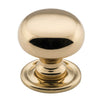 Cupboard Knob Classic Polished Brass D25xP28mm in Polished Brass
