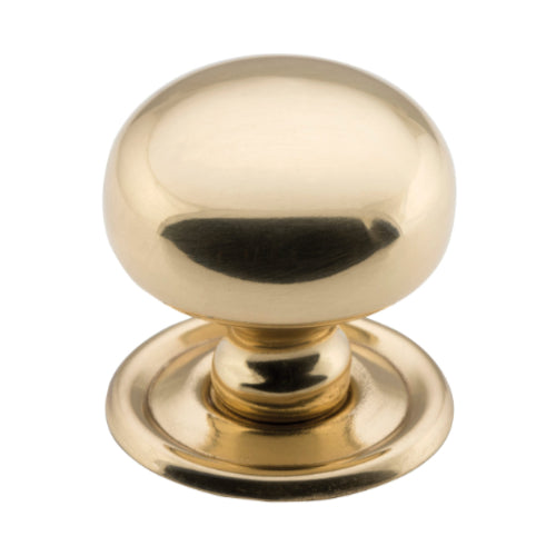 Cupboard Knob Classic Polished Brass D32xP33mm in Polished Brass
