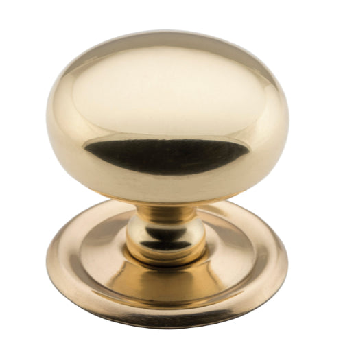 Cupboard Knob Classic Polished Brass D38xP36mm in Polished Brass