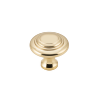 Cupboard Knob Domed Polished Brass D25xP24mm in Polished Brass