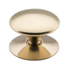 Cupboard Knob Sheet Brass Victorian Polished Brass D38xP29mm in Polished Brass