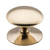 Cupboard Knob Sheet Brass Victorian Polished Brass D50xP37mm in Polished Brass
