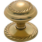 Cupboard Knob Sheet Brass Georgian Polished Brass D32xP27mm in Polished Brass