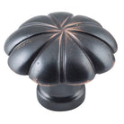 Cupboard Knob Fluted Antique Copper D35xP26mm in Antique Copper