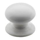 Cupboard Knob White Porcelain Round D30xP29mm in White Porcelain