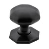 Cupboard Knob Octagonal Iron Matt Black D38xP41mm in Matt Black