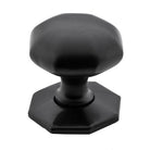 Cupboard Knob Octagonal Iron Matt Black D38xP41mm in Matt Black