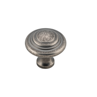 Cupboard Knob Domed Rumbled Nickel D25xP24mm in Rumbled Nickel
