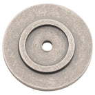 Backplate For Domed Cupboard Knob Rumbled Nickel D32mm in Rumbled Nickel
