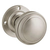Door Knob Milton Round Rose Pair Satin Nickel D54xP65mm BP57mm in Satin Nickel