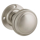 Door Knob Milton Round Rose Pair Satin Nickel D54xP65mm BP57mm in Satin Nickel