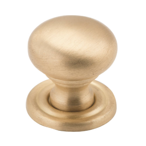 Cupboard Knob Classic Satin Brass D19xP20mm in Satin Brass
