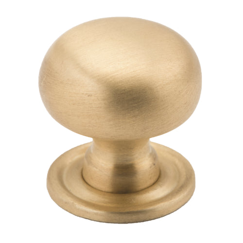 Cupboard Knob Classic Satin Brass D25xP28mm in Satin Brass