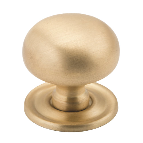 Cupboard Knob Classic Satin Brass D32xP33mm in Satin Brass